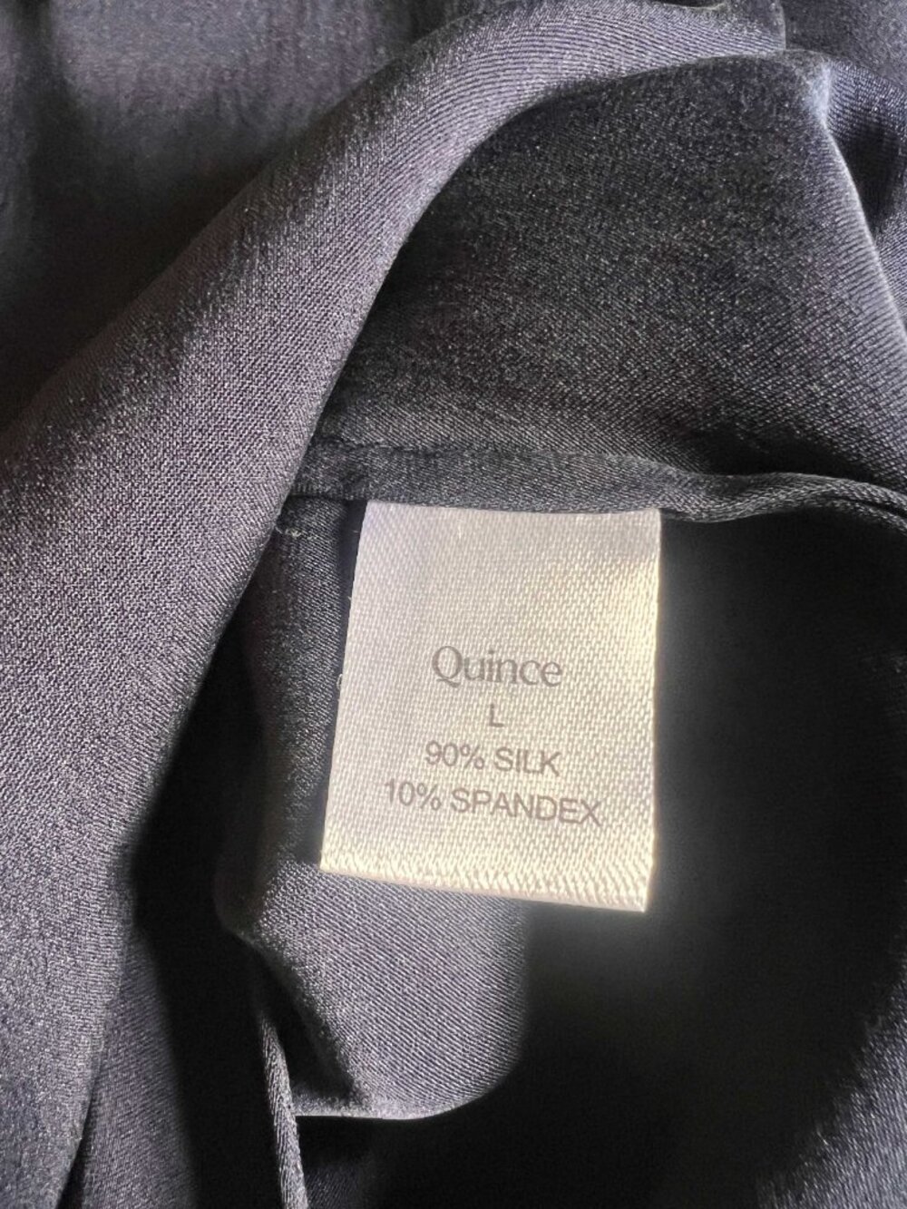 Quince Silk Midi Slip Dress in Navy - Picture 6 of 10